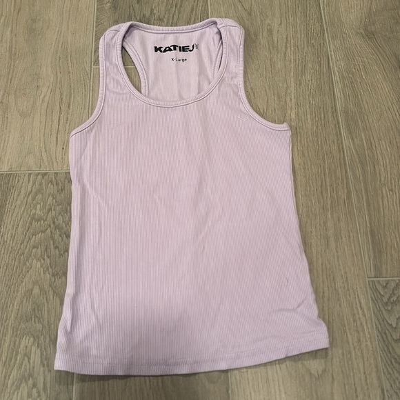 Katie J Girls Racerback Tank Tops - Pink and Purple Size XL - Picture 5 of 7